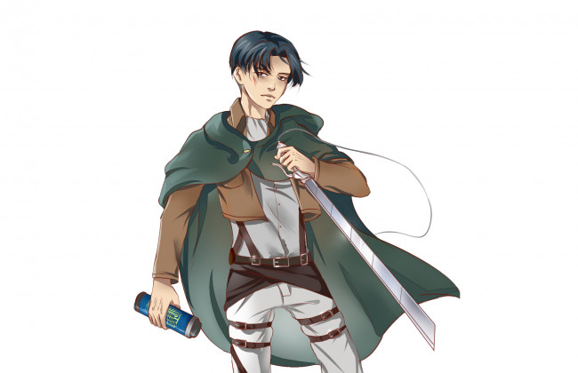 Обои картинки фото аниме, shingeki no kyojin, леви