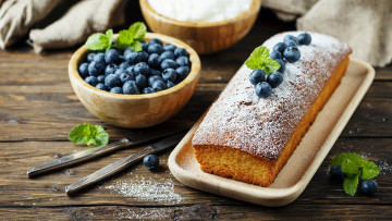 Картинка еда пироги черника пирог мята