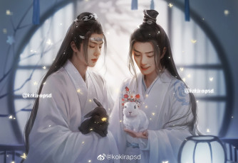 Картинка рисованное кино +мультфильмы лань ванцзы вэй усянь кролики