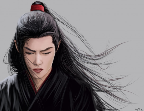 Обои картинки фото рисованное, кино,  мультфильмы, вэй, усянь, лицо