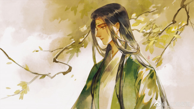 Обои картинки фото jianghu ye yu, аниме, jianghu ye yu , artbook, jianghu, ye, yu, парень