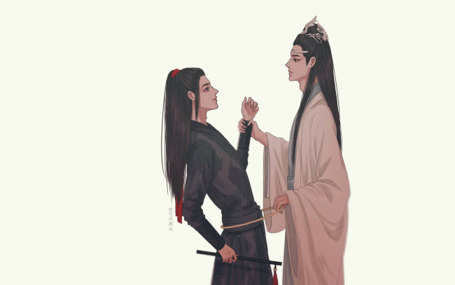 Обои картинки фото рисованное, кино,  мультфильмы, вэй, усянь, лань, ванцзы, кольцо, флейта