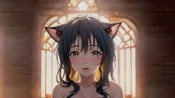 Картинка аниме животные +существа нейросетевые девушки нейросети