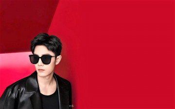 Картинка мужчины xiao+zhan актер лицо очки куртка