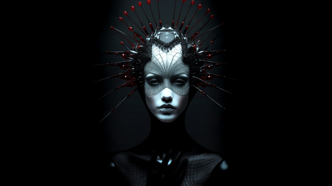 Обои картинки фото фэнтези, девушки, фантазия, маска