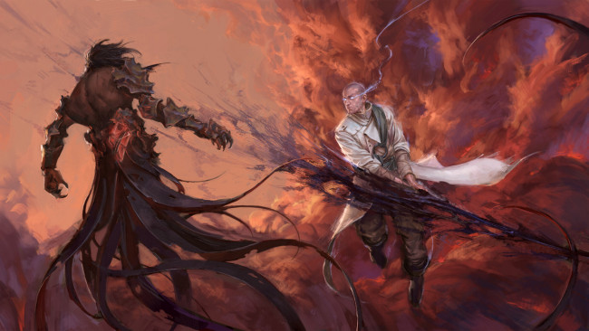 Обои картинки фото фэнтези, существа, сражение