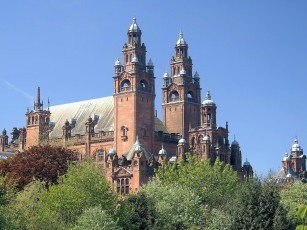 Картинка художественный музей келвингров глазго шотландия города здания дома башни