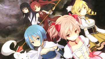 Картинка аниме mahou shoujo madoka magika девочки-волшебницы