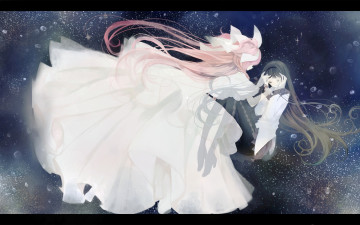 Картинка аниме mahou shoujo madoka magika девушки