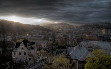 Картинка города панорамы небо улица дома