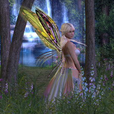Картинка 3д графика elves эльфы лес деревья