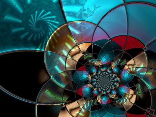 Картинка 3д графика fractal фракталы узор цвета фон