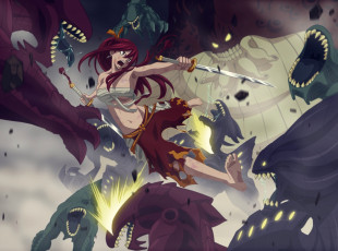 Картинка erza scarlet аниме fairy tail