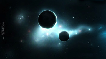 Картинка космос арт туманность звезды свечение планеты satellite