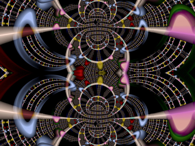 Обои картинки фото 3д, графика, fractal, фракталы, узор, цвета