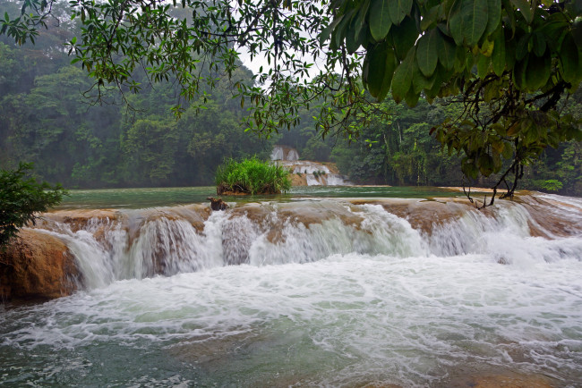 Обои картинки фото 3каскад, agua, azul, мексика, природа, водопады