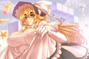 Картинка touhou аниме платье tro yakumo yukari девушка