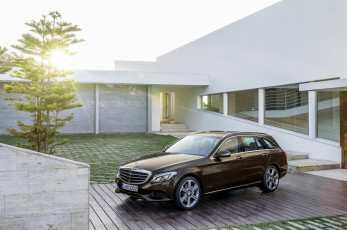 Картинка 2014+mercedes-benz+c300+s205+bluetec автомобили mercedes-benz тюнинг коричневый