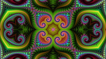 Картинка 3д+графика фракталы+ fractal узор фон цвета