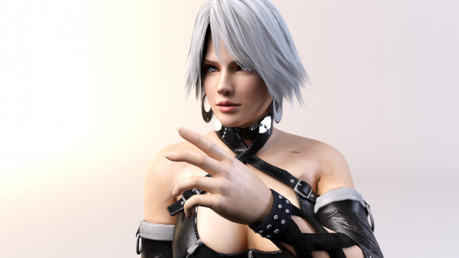 Обои картинки фото 3д графика, аниме , anime, девушка, взгляд