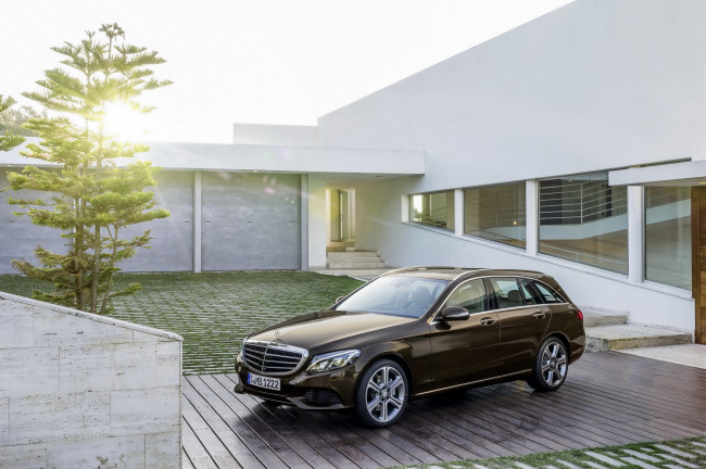 Обои картинки фото 2014 mercedes-benz c300 s205 bluetec, автомобили, mercedes-benz, тюнинг, коричневый