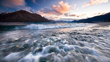 Картинка природа реки озера поток камни горы