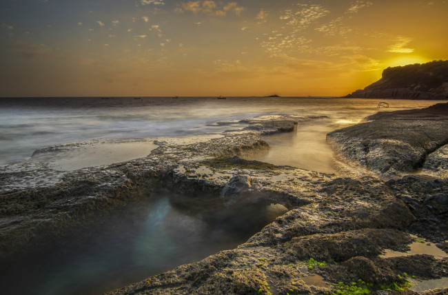 Обои картинки фото природа, побережье, рассвет