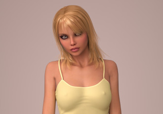 Картинка 3д+графика люди+ people девушка фон взгляд