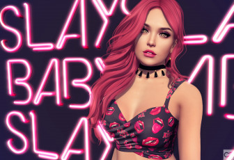 Картинка 3д+графика люди+ people девушка фон взгляд