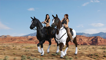 Картинка 3д+графика люди+и+животные+ people+and+animals взгляд девушки фон