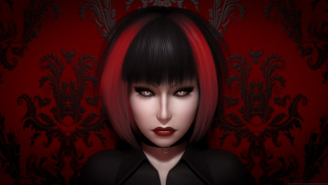 Картинка 3д+графика портрет+ portraits фон взгляд девушка