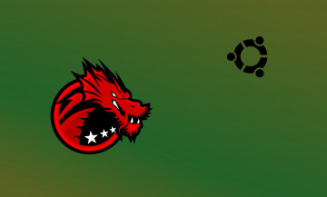 обоя компьютеры, ubuntu linux, фон, логотип