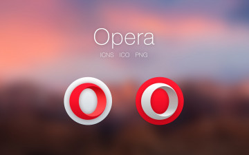 обоя компьютеры, opera, логотип, фон