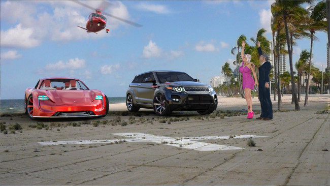 Обои картинки фото 3д графика, люди-авто, мото , people- car ,  moto, девушки, взгляд, фон