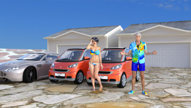 Обои картинки фото 3д графика, люди-авто, мото , people- car ,  moto, фон, взгляд, девушка