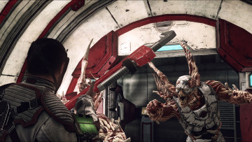 Картинка видео+игры afterfall +insanity человек оружие монстр