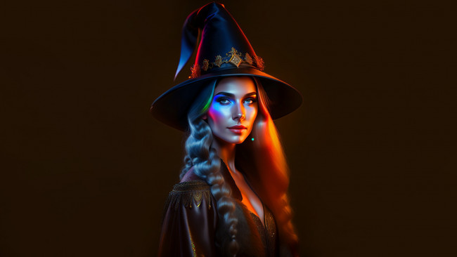 Обои картинки фото фэнтези, маги,  волшебники, нейросети, графика, нейроарт, ai, art, нейронные, сети, рисунки, нейро, искусство, ведьма