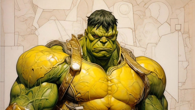 Обои картинки фото рисованное, комиксы, нейросети, графика, нейроарт, ai, art, нейронные, сети, рисунки, нейро, искусство, халк