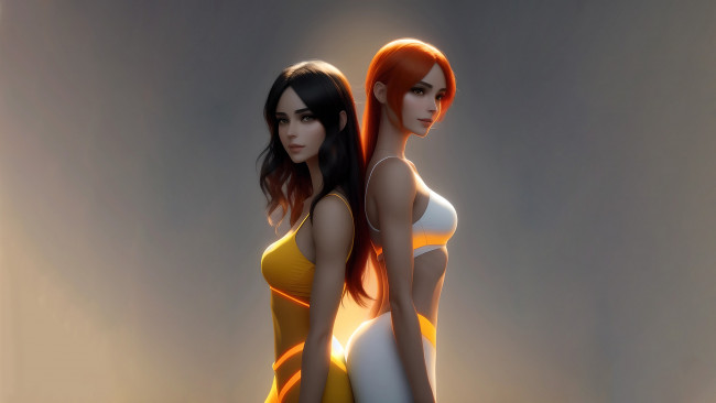 Обои картинки фото рисованное, люди, нейросети, графика, нейроарт, ai, art, нейронные, сети, рисунки, нейро, искусство, девушки