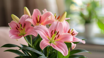 Картинка 3д+графика цветы+ flowers лилии