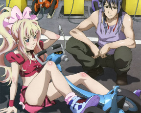 Картинка аниме macross frontier девушка мальчик