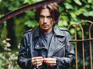 Картинка мужчины johnny depp кожаная куртка