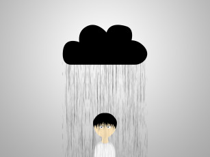 Картинка векторная графика дождь туча