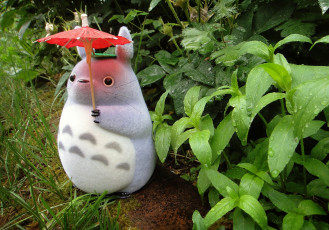 Картинка разное игрушки тоторо зонтик