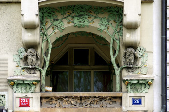 Картинка разное элементы архитектуры окно совы прага