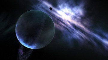 Картинка космос арт планета спутники