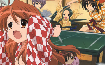 Картинка аниме the melancholy of haruhi suzumiya клетки девушка