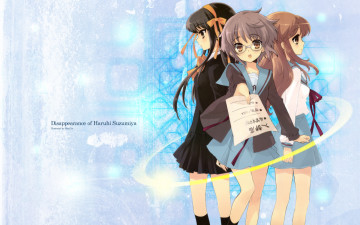 Картинка аниме the melancholy of haruhi suzumiya девушки