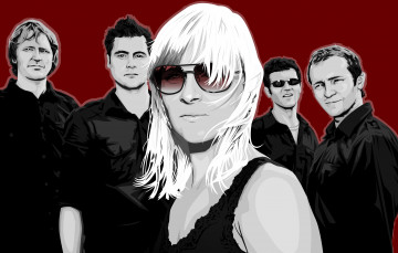 Картинка векторная графика блондинка очки