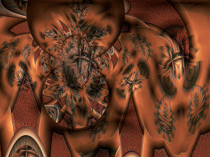 Картинка 3д графика fractal фракталы фон цвета узор